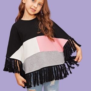 NEW Little girls Cute Neapolitan Poncho cape